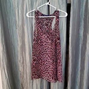 Printed Miley Cyrus Sheer Tank Top XL